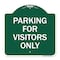 Signmission Designer Series Parking for Visitors Only, Green & White Aluminum Sign, 18" x 18", GW-1818-23440 A-DES-GW-1818-23440 - alternate 1